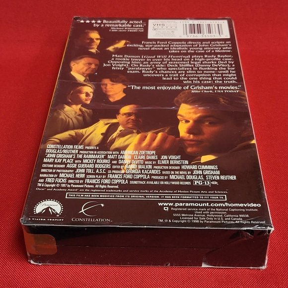 The Rainmaker VHS 1998 New Sealed - Picture 4 of 8